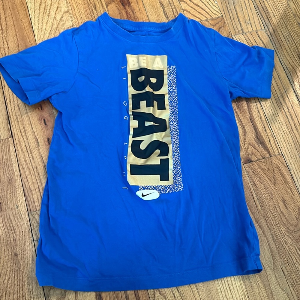 Nike Royal Blue Metallic ‘Be A Beast’ Tee-EUC